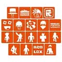 Набір трафаретів для біо-тату Roblox Roblox_5x5_18_1