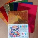 Набор картона цветного голографического одностороннего, А4, 6 листов, 6 цветов КЦ043/7