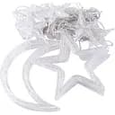 Гірлянда штора Bambi Зірки і Місяць 120 L 3 х 1 м USB + батарейка біле світло (XR-5 W USB)