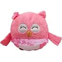 Детская мягкая игрушка Сова Bambi L1127(Pink) с пледом 45 см