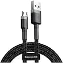 Кабель Baseus cafule Cable USB For Micro 1.5A 2 м Сірий + Чорний
