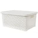 Кошик Diomedea з кришкою 34.5x24.5x15.5 см 10 л молочний (К13-010) 