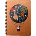 Блокнот Kiri sketch Повітряна куля еко крафт-картон  11121-T-KR формат А5 на пружині    