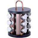 Набор емкостей для специй Kamille на круглой подставке 12 шт. медный (KM-7034)