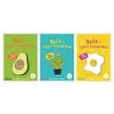 Набір масок для обличчя Quret Hello Friends Mask: заспокійлива маска Cactus, 25 г + маска для сяйва шкіри Egg, 25 г + поживна маска Avocado, 25 г