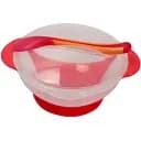 Тарілка на присосці з термоложкою та кришкою Mega Zayka MGZ-0100 (Red) 