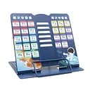 Подставка для книг металлическая, с английским алфавитом ABC или таблицей сложения, синяя, А5, 21x16.9x19 см