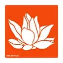 Трафарет для біо-тату Квітка f185-15*15см, розмір 15х15см