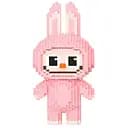 Детский конструктор Magic Blocks Зайчик Лабубу Розовый на 3132 детали (9183)