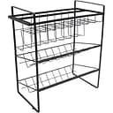 Полиця кухонна Stenson 3 яруси 34х18.5х37.5 чорна (35973)