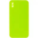 Чехол Epik Silicone Case Square Full Camera Protective AA NOLOGO для Apple iPhone X/XS 5.8 Салатовый/Neon green