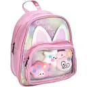 Рюкзак 9928, 3-8 лет, блестящие декоративные ушки, молния, мягкие регулируемые лямки, 24×20×10 см розовый