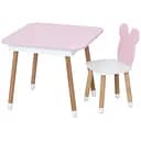 Детский столик Bambi Медвежонок 07-025R-BOX для творчества со стульчиком 60х60 см