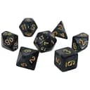 Набор кубиков Pearl 7 Dice Set - Black (w-gold) , 7 шт. (g7dpearl08)