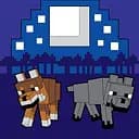 Картина по номерам Santi Майнкрафт Волки 25x25 см LED подсветка (954926)