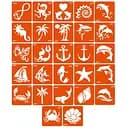 Набор трафаретов для био-тату S - море Fresh Tattoo s_simple_5x5_27_1