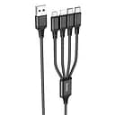 Кабель Hoco Combo 4-in-1, 2Type-C+Lightning+Micro USB Super charging cable X76 1 м, 2A