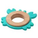 Прорізувач для зубів BabyOnо Краб, дерев'яно-силіконовий, блакитний (1075/02)