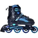 Ролики Profi A4150-L-BL поліуретан, розсувні, в один ряд, шнурівка + бакля, розмір коліс 70 мм сині