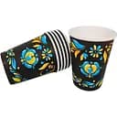 Склянка паперова одноразова Український візерунок 250 мл 50 шт.