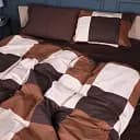 Комплект постільної білизни MisSon Сатин 22-1370 Royal Chess 200х220 см коричневий (2200010473988)