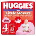 Підгузки-трусики для дівчаток Huggies Little Movers Pants 4 (9-14 кг) 52 шт.