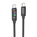 Кабель Hoco U126 с индикатором Type-C to Type-C PD 100W 1.2 м черный