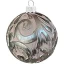 Набір ялинкових іграшок Dashuri Вінтаж 2 штуки по 8 см зі срібною поталлю, пудра 80130302