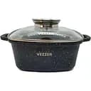 Кастрюля Vezzer квадратная с крышкой 22 см 3.5 л черная (VZ8008)
