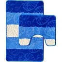 Набір килимків для ванної Vezzer Avangartline 60x100 та 60x50 см синій (VZA05239)