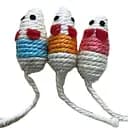 Іграшка для котів Миша М22 сизаль двокольорова з брязкальцем 7 см 1 шт. (37591)