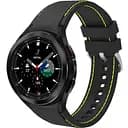 Ремінець для Samsung Galaxy Watch 5 40mm - чорно-жовтий ширина кріплення 20мм силікон Watchbands RLine (W45-1WB95353375)
