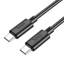 Кабель Hoco Type-C to Type-C Gratified charging data cable (packaged) X88, 1м 60W чорний