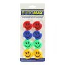 Комплект магнитов Смайлик цветной, 8 шт., 30 мм