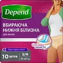 Поглинаюча нижня білизна Depend для жінок розмір S/M 10 шт.