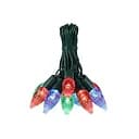 Трикольорова гірлянда С 54308 Прозорі шишки 60 лампочок