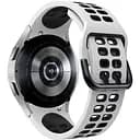 Ремінець для Samsung Galaxy Watch FE - біло-чорний ширина кріплення 20мм силікон Watchbands Galaxy Sport (W39-9WB59412936)