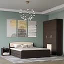 Спальня Еверест Бриз комплект 3 (модульна - 3 елементи) венге/дуб молочний (EVR-2550)