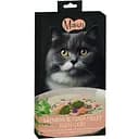 Лакомство кремовое для кошек Mavsy в виде тунцево-лососевого крема супа с цветущей люцерной и вкраплениями кошачьей мяты 15 г