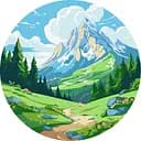 Картина за номерами Ideyka Зелена долина d26 см (KHO-R1041)