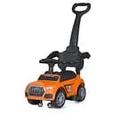 Дитяча каталка-толокар M 5045L-7 помаранчевий, з батьківською ручкою