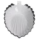 Фарфоровое блюдо для сервировки стола в форме листьев 37×18×5 (см) блюдо для подачи закусок Белый с серебром Yiwu 2552-1S