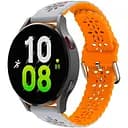 Браслет Flower для Samsung Galaxy Watch 42mm - сіро-жовтогарячий ширина кріплення 20мм силікон Watchbands (W38-6WB57071019)