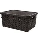 Кошик Diomedea з кришкою 29.7x19.6x13 см 6 л коричневий (К12-534) 