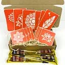 Набір хни з трафаретами для біо-тату №4 henna-set-04