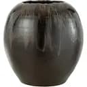 Кашпо J-Line керамическое коричневого цвета с потоками краски 50х50 см (43130)