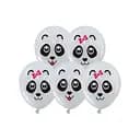 Кулька повітряна латексна з принтом (30 см, 5 шт.) Панда