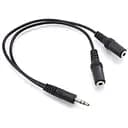 Перехідник 4you 3.5мм (M) To Dual 3.5мм (F) Audio Splitter 0.2м чорний