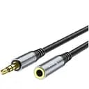 Кабель перехідник Hoco UPA20 3.5 мм мама - Mini-jack 3.5 мм тато 1 м чорний