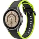 Браслет Double Line для Samsung Galaxy Watch 6 Classic 43mm 6 Classic 47mm - чорно-зелений ширина кріплення 20мм силікон Watchbands (W12-5WB81966105)